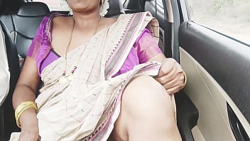 Saree-clad Indian Aunty With Big Boobs Takes Her Son-in-law On A Long Drive For Steamy Fucking And Telugu Dirty Talk.
