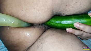 Cucumber And Dildo: A Deep Dive Into Double Penetration For A Voluptuous Indian Wife’s Ass And Pussy, With Raw Hindi Audio