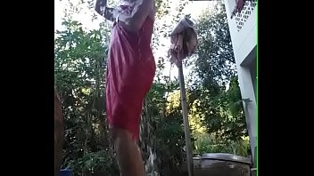 Desi Indian Bhabhi’s Steamy Open Bath