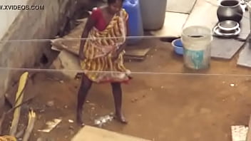 Desi Beauty Standing And Letting Her Golden Stream Flow